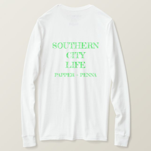 camiseta de larga duración de Southern City Life (Reverso del diseño)