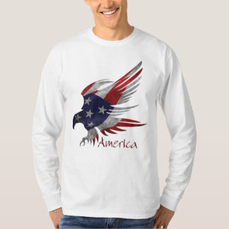 Camiseta de larga duración del águila estadouniden