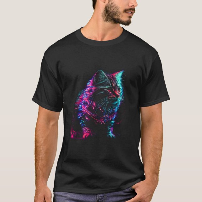 Camiseta De Larga Manga De Gato Fantasma Ligero (Anverso)