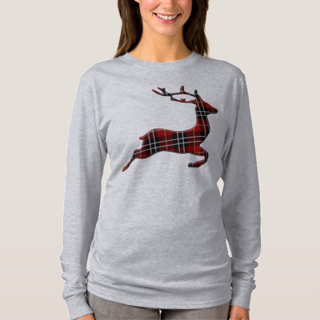 Camiseta De Larga Manga Gris De Las Damas De Cerve (Anverso)