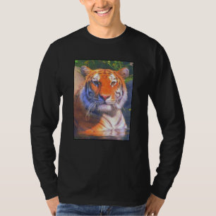 Camiseta de largo alcance para adultos tigre siber