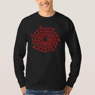 Camiseta de largo envuelta de Halloween del Web de