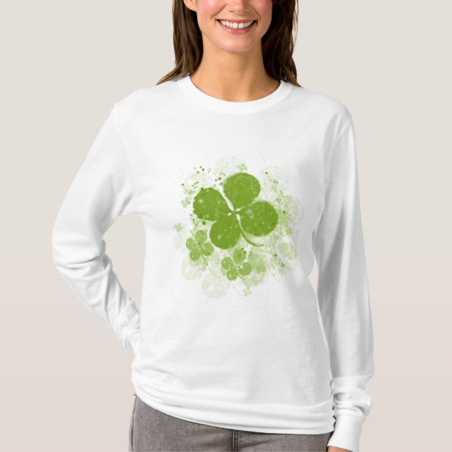 Camiseta de largo envuelta del trébol (Anverso)