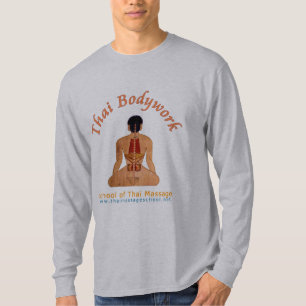 Camiseta de largo envuelta tailandesa del verde de