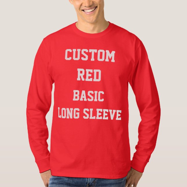 CAMISETA DE LARGO MANGUITO ROJO DE HOMBRE Personal (Anverso)