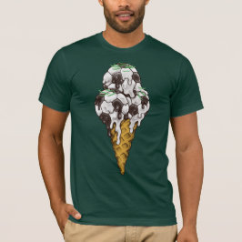 Camiseta de las bolas de fútbol de helado