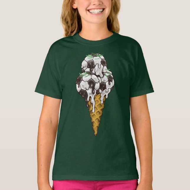 Camiseta de las bolas de fútbol de helado (Anverso)