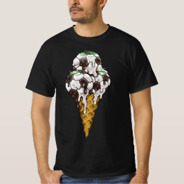Camiseta de las bolas de fútbol de helado