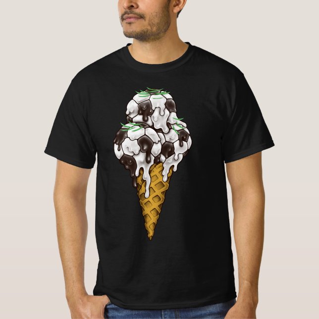 Camiseta de las bolas de fútbol de helado (Anverso)