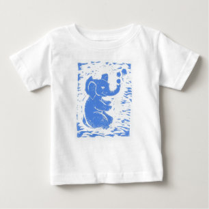 Camiseta de las burbujas del elefante infantil de