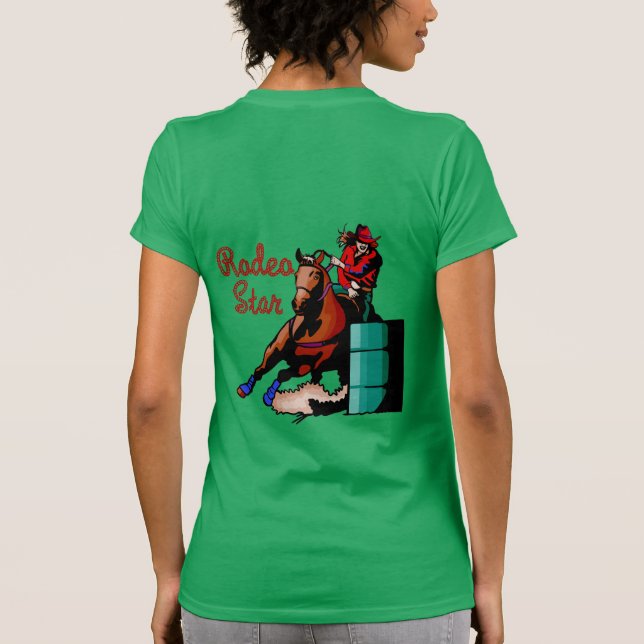 Camiseta de las Carreras del barril del rodeo (Reverso)