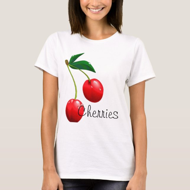 CAMISETA DE LAS CEREZAS DE LAS MUJERES (Anverso)