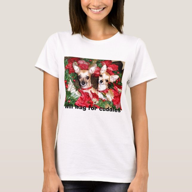 Camiseta de las chihuahuas del navidad (Anverso)