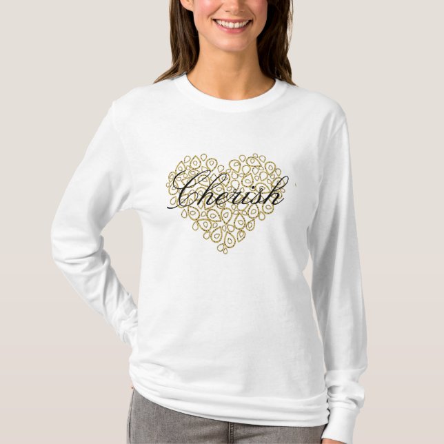 Camiseta de las Damas CHERISH Long Sleeve (Anverso)