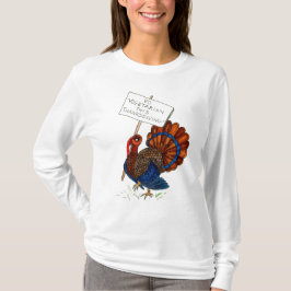 Camiseta de las damas de Acción de Gracias de Turq