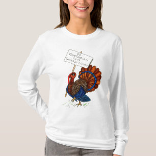Camiseta de las damas de Acción de Gracias de Turq