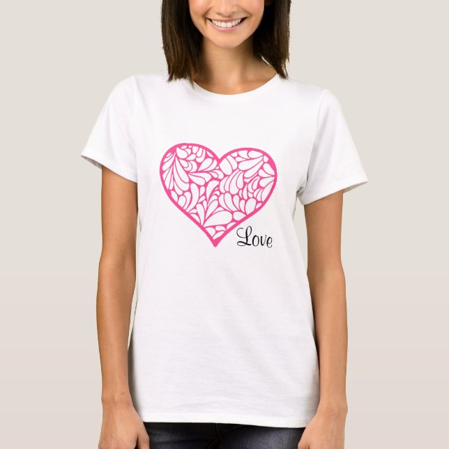 Camiseta de las damas de amor cardíaco (Anverso)