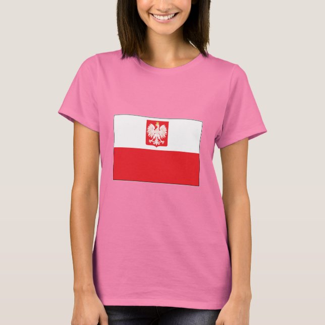 Camiseta de las damas de bandera del Halcón polaco (Anverso)