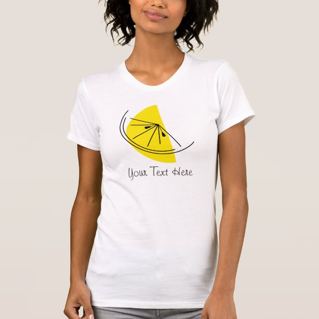 Camiseta de las damas de Citrus Lemon "Your Text" (Anverso)