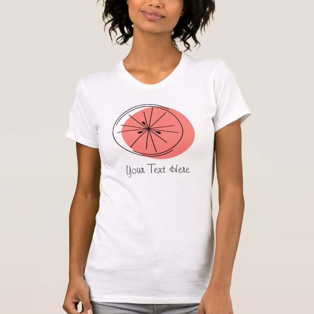 Camiseta de las damas de Citrus Pink Grapefruit 'Y (Anverso)