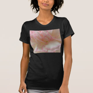 Camiseta de las damas de claveles rosas y blancas