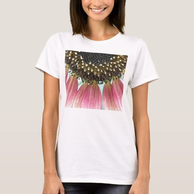 Camiseta De Las Damas De Girasol Rosa (Anverso)