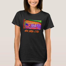 Camiseta de las damas de 'Graffiti eléctrico'