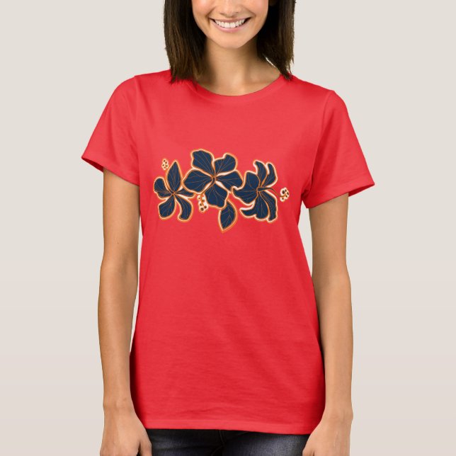 Camiseta de las damas de Kailua Hibiscus (Anverso)