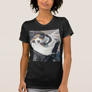Camiseta de las damas de perro de cerdo
