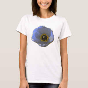 Camiseta de las damas de tulipán azules y amarilla