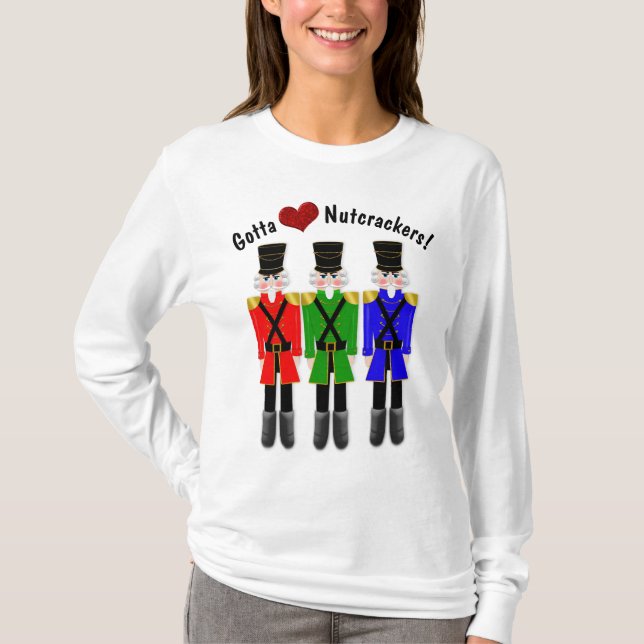 Camiseta de las damas, manga larga, petardos de am (Anverso)