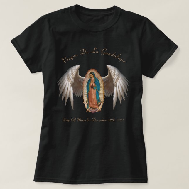 Camiseta de las Damas Virgen De La Guadalup (Diseño del anverso)