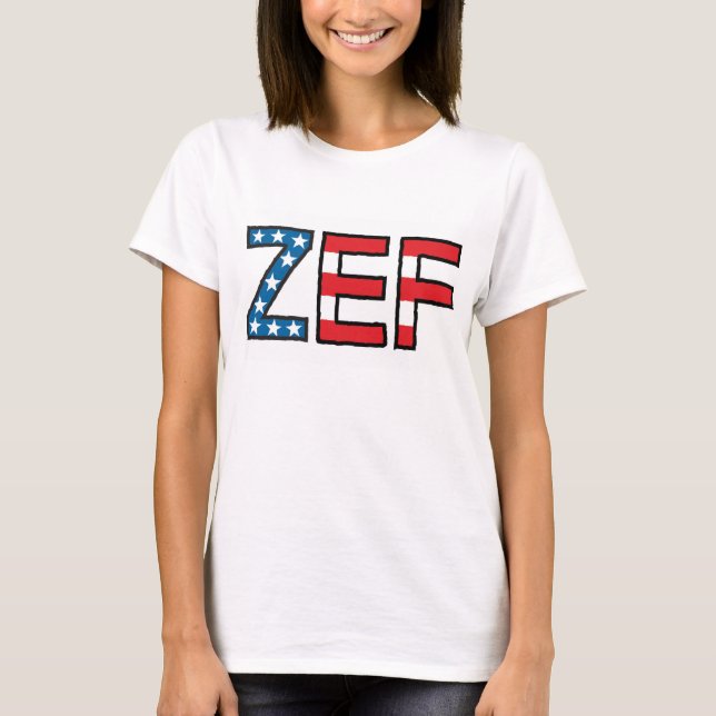 Camiseta de las estrellas de ZEF y de las mujeres (Anverso)