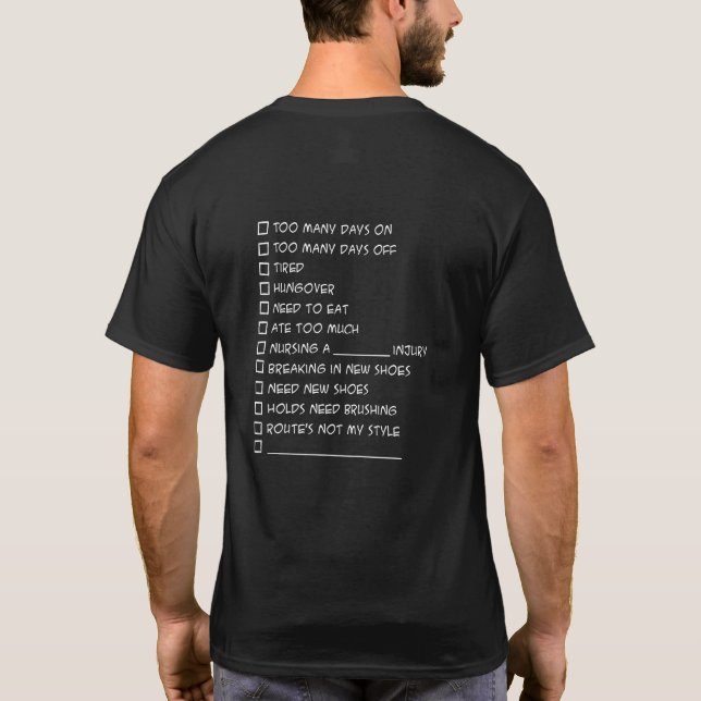 Camiseta de las excusas que sube (Reverso)