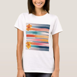 Camiseta de las flores abstractas