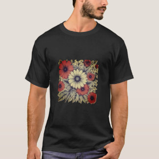 Camiseta de las flores de la mañana