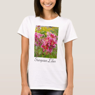 Camiseta de las flores de los lirios del Stargazer