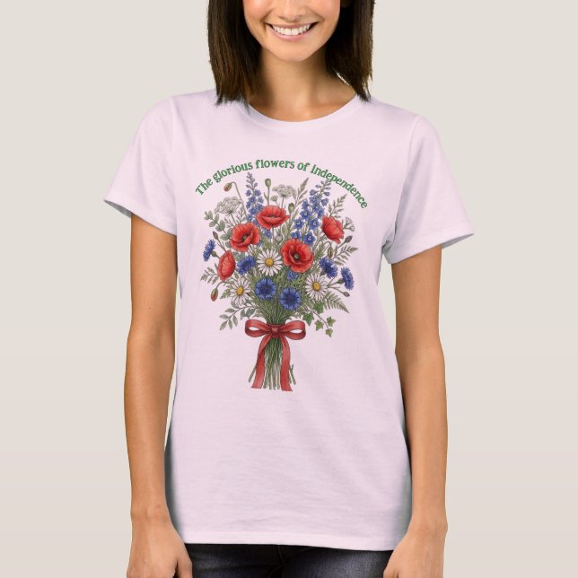 Camiseta de las gloriosas flores de la independenc (Anverso)
