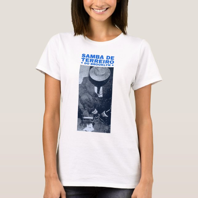 Camiseta de las letras azules de las mujeres (Anverso)