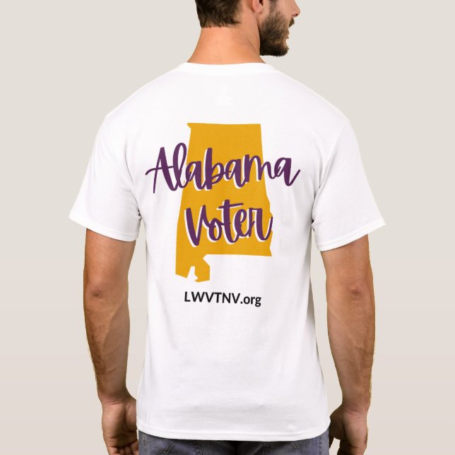Camiseta de las letras cursivas de los votantes de (Reverso)