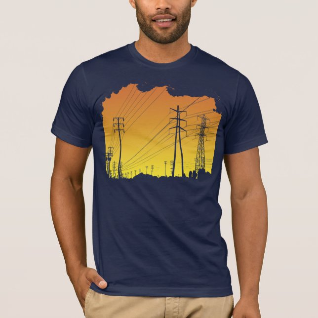 Camiseta de las líneas eléctricas (Anverso)