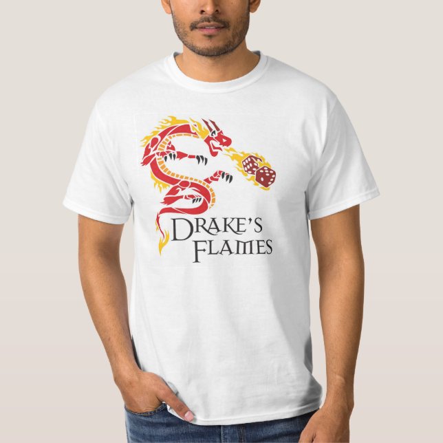 Camiseta de las llamas de Drake blanco (Anverso)