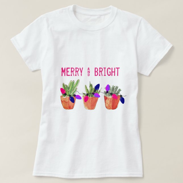 Camiseta de las luces de los Succulents y de (Diseño del anverso)