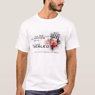 Camiseta de las manos de la cura de los hombres