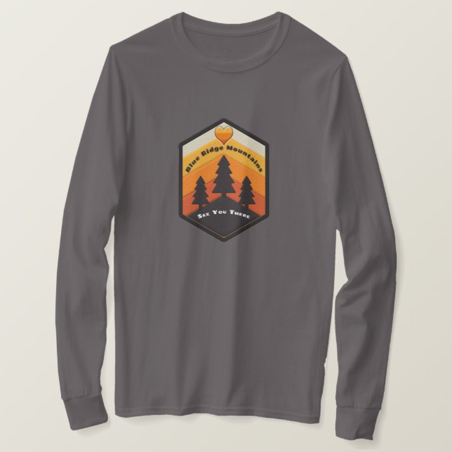 Camiseta de las montañas Blue Ridge (Anverso del diseño)