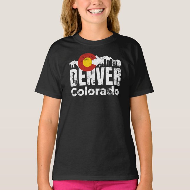 Camiseta de las montañas de Denver Colorado (Anverso)