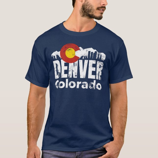 Camiseta de las montañas de Denver Colorado (Anverso)