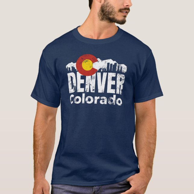 Camiseta de las montañas de Denver Colorado (Anverso)