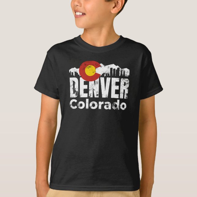 Camiseta de las montañas de Denver Colorado (Anverso)