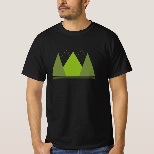 Camiseta de las montañas verdes (Anverso)